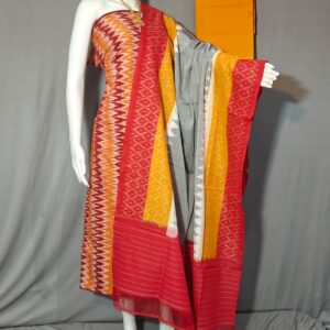 Pochampally Double ikkat dress materials, double Ikkat cotton suits, double ikkat salwar suit sets