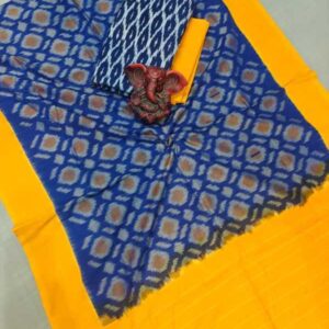 Pochampally Double ikkat dress materials, double Ikkat cotton suits, double ikkat salwar suit sets