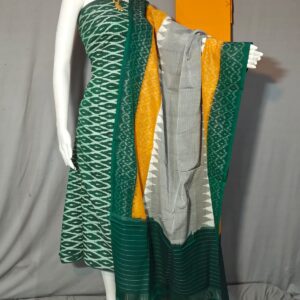 Pochampally Double ikkat dress materials, double Ikkat cotton suits, double ikkat salwar suit sets