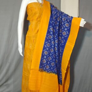Pochampally Double ikkat dress materials, double Ikkat cotton suits, double ikkat salwar suit sets