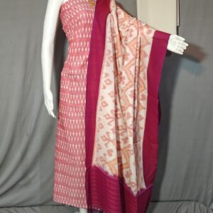 Pochampally Double ikkat dress materials, double Ikkat cotton suits, double ikkat salwar suit sets