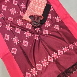 Pochampally Double ikkat dress materials, double Ikkat cotton suits, double ikkat salwar suit sets