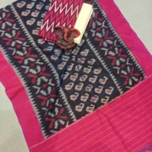 Pochampally Double ikkat dress materials, double Ikkat cotton suits, double ikkat salwar suit sets