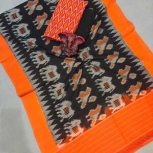 Pochampally Double ikkat dress materials, double Ikkat cotton suits, double ikkat salwar suit sets