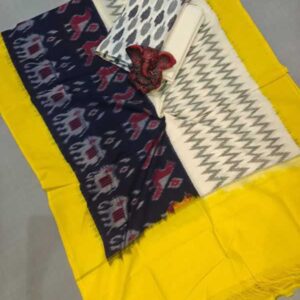 Pochampally Double ikkat dress materials, double Ikkat cotton suits, double ikkat salwar suit sets