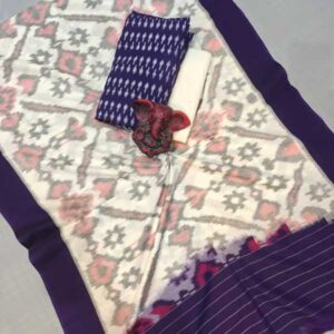 Pochampally Double ikkat dress materials, double Ikkat cotton suits, double ikkat salwar suit sets