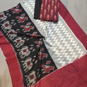 Pochampally Double ikkat dress materials, double Ikkat cotton suits, double ikkat salwar suit sets