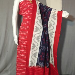 Pochampally Double ikkat dress materials, double Ikkat cotton suits, double ikkat salwar suit sets