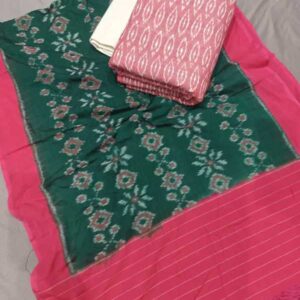 Pochampally Double ikkat dress materials, double Ikkat cotton suits, double ikkat salwar suit sets