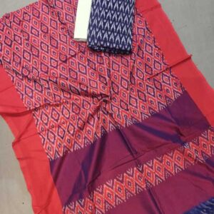 Pochampally Double ikkat dress materials, double Ikkat cotton suits, double ikkat salwar suit sets