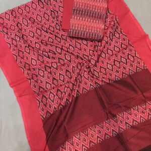 Pochampally Double ikkat dress materials, double Ikkat cotton suits, double ikkat salwar suit sets