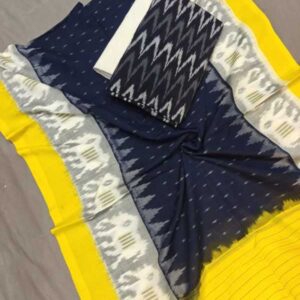 Pochampally Double ikkat dress materials, double Ikkat cotton suits, double ikkat salwar suit sets