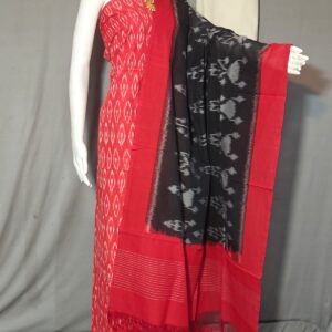 Pochampally Double ikkat dress materials, double Ikkat cotton suits, double ikkat salwar suit sets