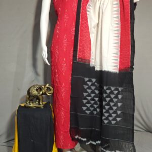 Pochampally Double ikkat dress materials, double Ikkat cotton suits, double ikkat salwar suit sets