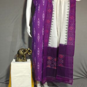 Pochampally Double ikkat dress materials, double Ikkat cotton suits, double ikkat salwar suit sets