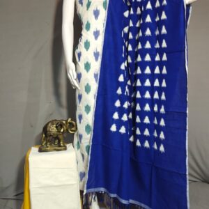 Pochampally Double ikkat dress materials, double Ikkat cotton suits, double ikkat salwar suit sets