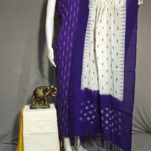 Pochampally Double ikkat dress materials, double Ikkat cotton suits, double ikkat salwar suit sets