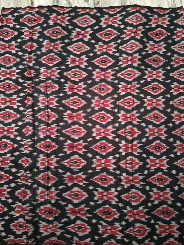Double Ikkat cotton fabric Handloom materials -  DIKCF00010