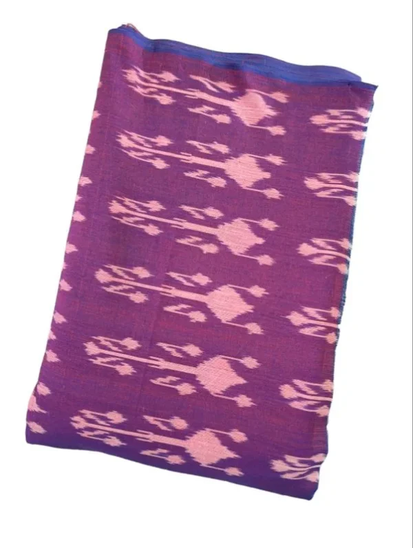 Double Ikkat cotton fabric Handloom materials -  DIKCF00015