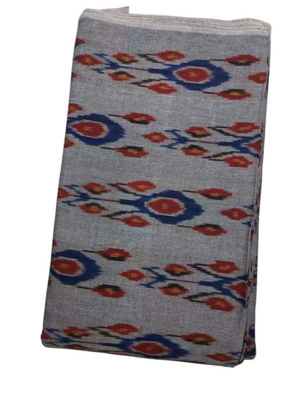 Double Ikkat cotton fabric Handloom materials -  DIKCF00017
