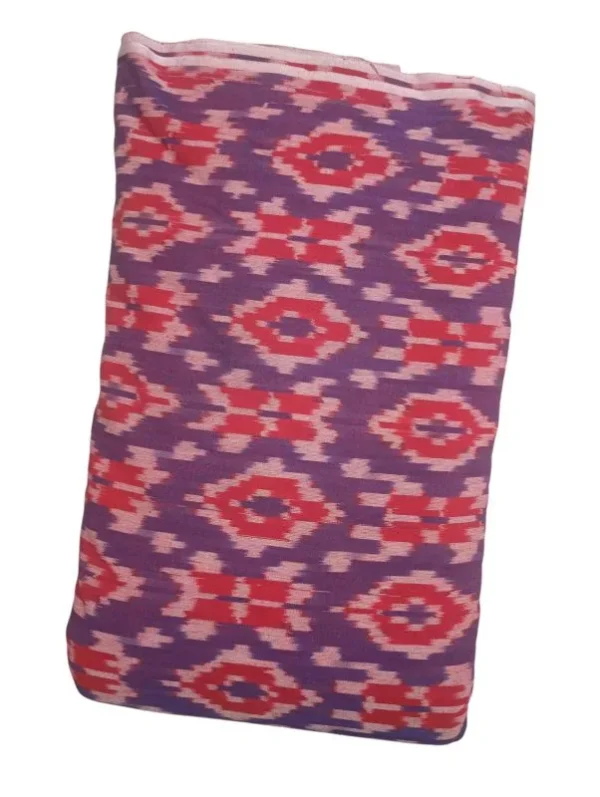 Double Ikkat cotton fabric Handloom materials -  DIKCF0003