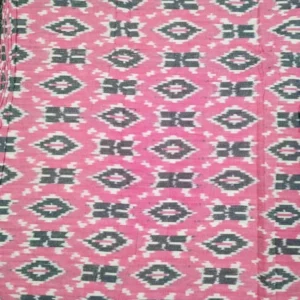 Double Ikkat cotton fabric Handloom materials -  DIKCF0007