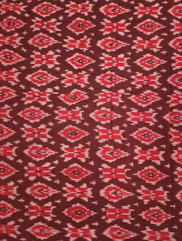 Double Ikkat cotton fabric Handloom materials -  DIKCF0008