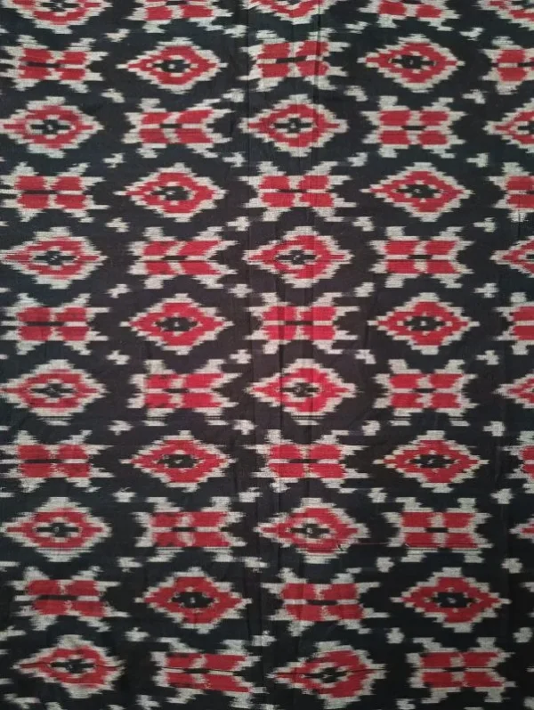 Double Ikkat cotton fabric Handloom materials -  DIKCF0009