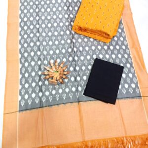 Double ikkat dress materials, Pochampally ikkat suits, double ikkat salwar suits, ikkat dress, ikkat dupatta