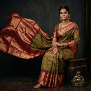 Gadwal Semi Silk Sarees With Blouse -PRSG39001