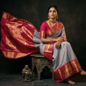 Gadwal Semi Silk Sarees With Blouse -PRSG39011