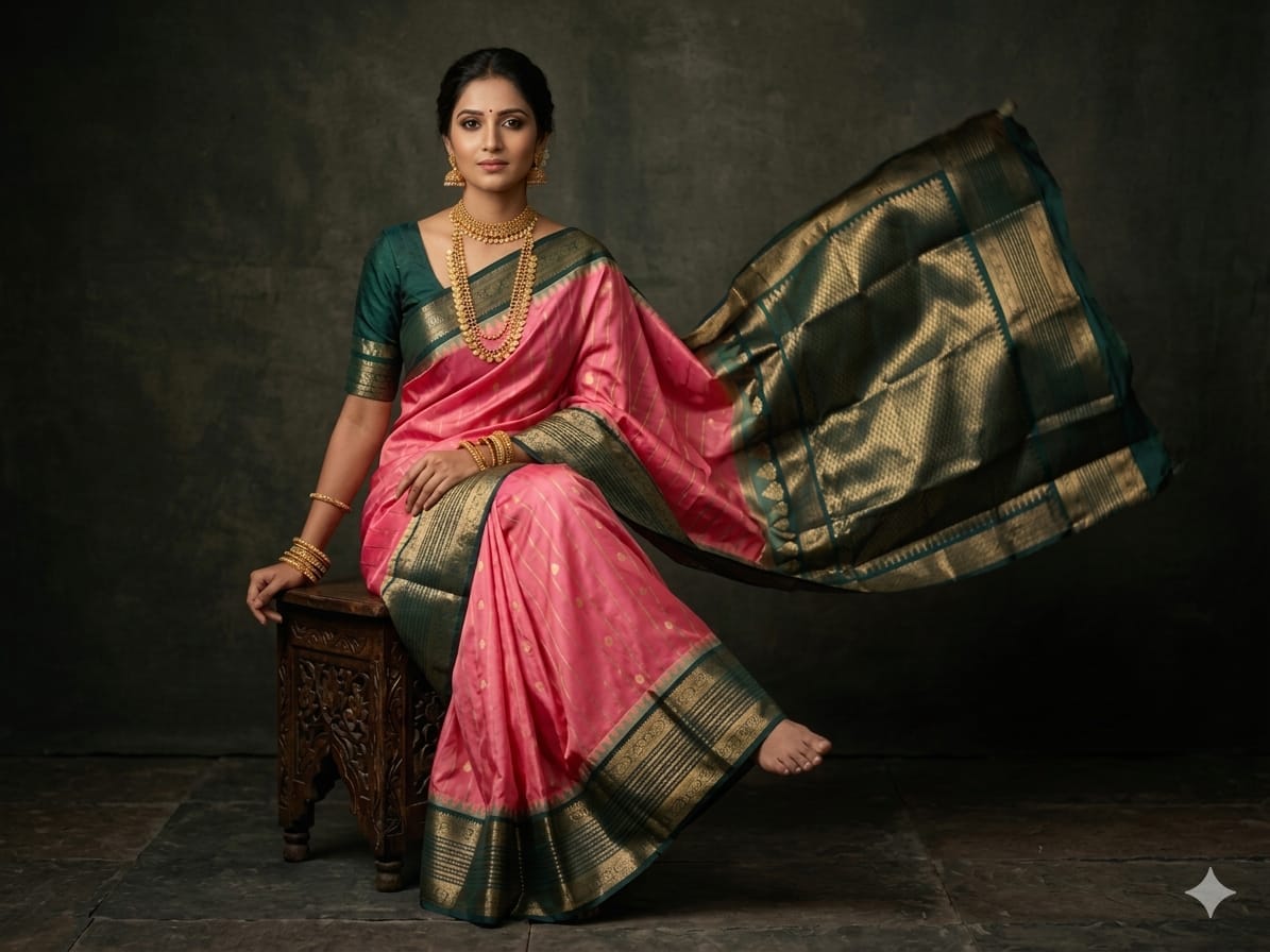 Gadwal Semi Silk Sarees With Blouse -PRSG39016