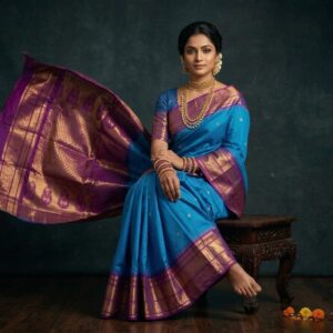 Gadwal Semi Silk Sarees With Blouse -PRSG39018