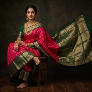 Gadwal Semi Silk Sarees With Blouse -PRSG39020