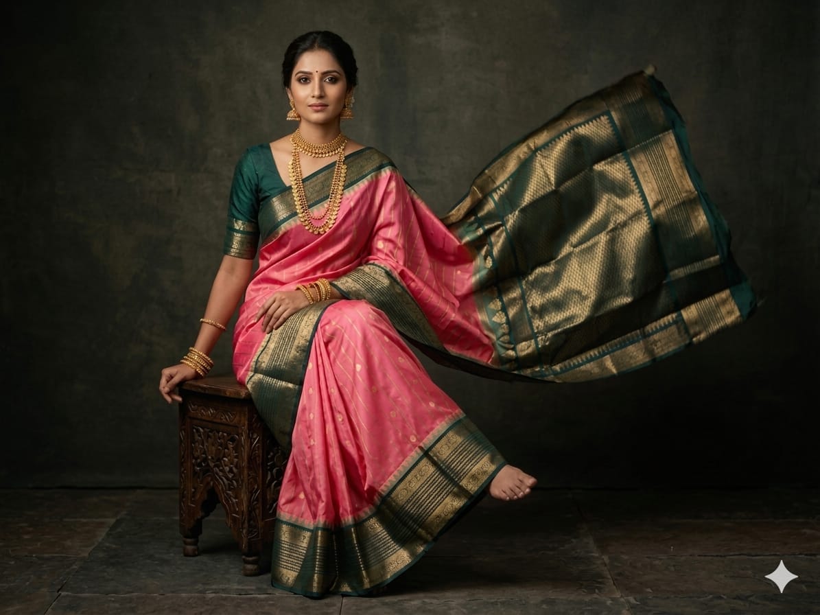 Gadwal Semi Silk Sarees With Blouse -PRSG39024
