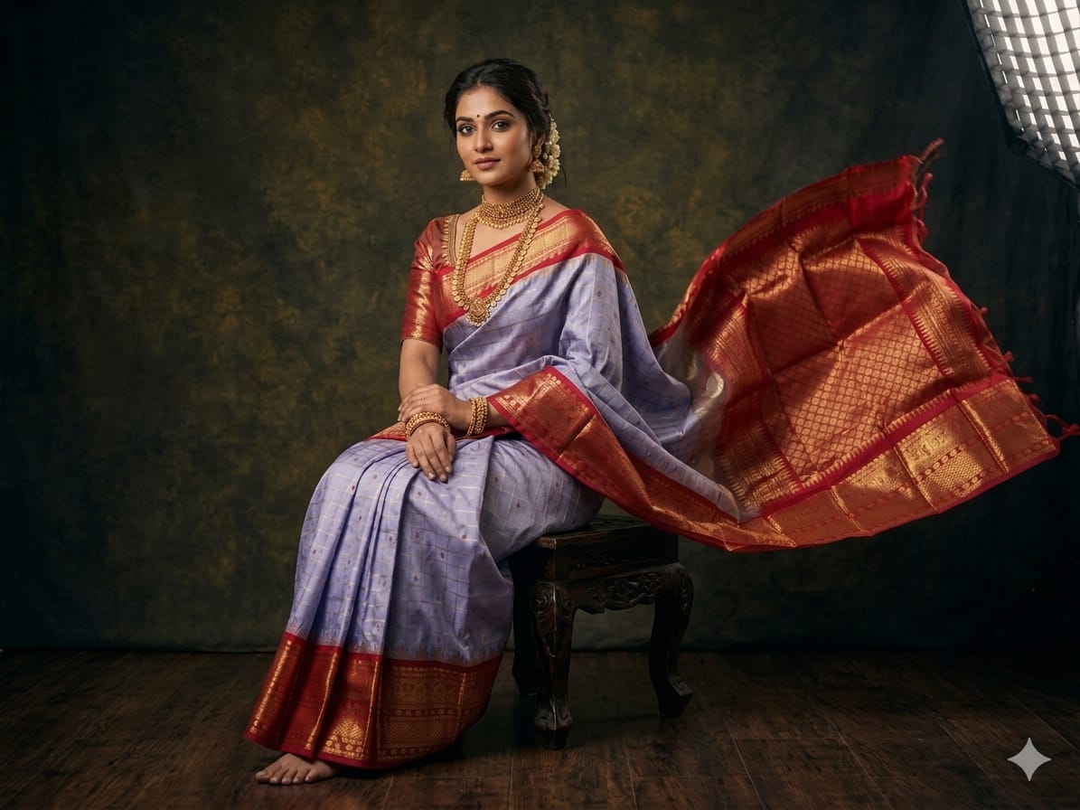 Gadwal Semi Silk Sarees With Blouse -PRSG39026
