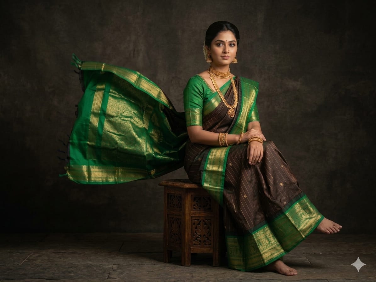 Gadwal Semi Silk Sarees With Blouse -PRSG39027