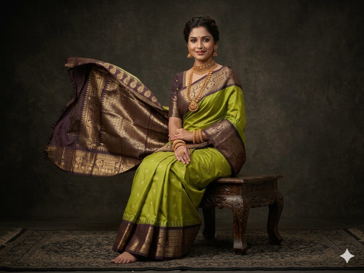 Gadwal Semi Silk Sarees With Blouse -PRSG39034