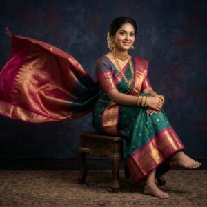 Gadwal Semi Silk Sarees With Blouse -PRSG39040