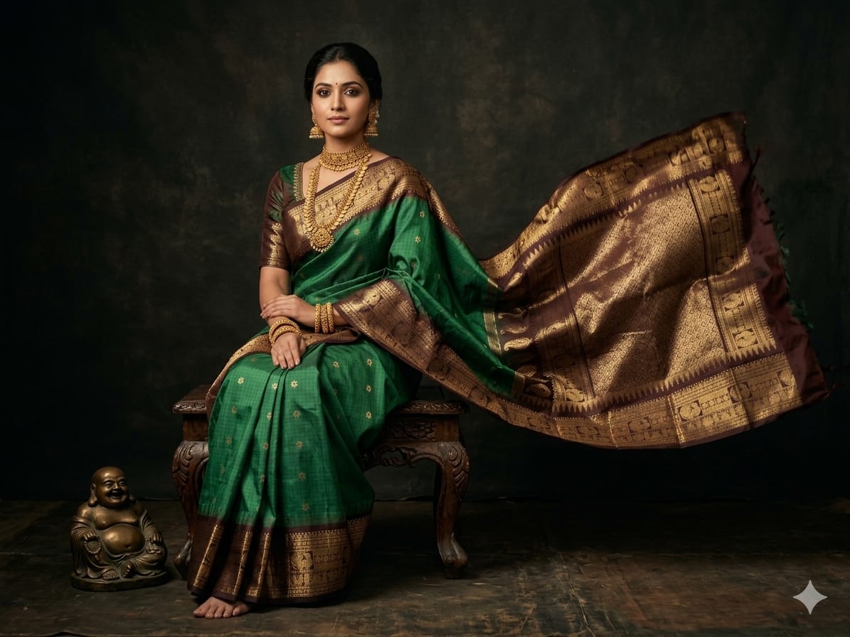 Gadwal Semi Silk Sarees With Blouse -PRSG39044