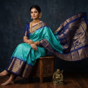 Gadwal Semi Silk Sarees With Blouse -PRSG39047