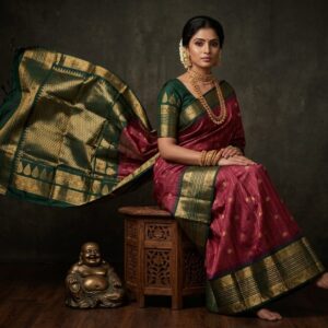 Gadwal Semi Silk Sarees With Blouse -PRSG39052