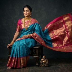 Gadwal Semi Silk Sarees With Blouse -PRSG39006