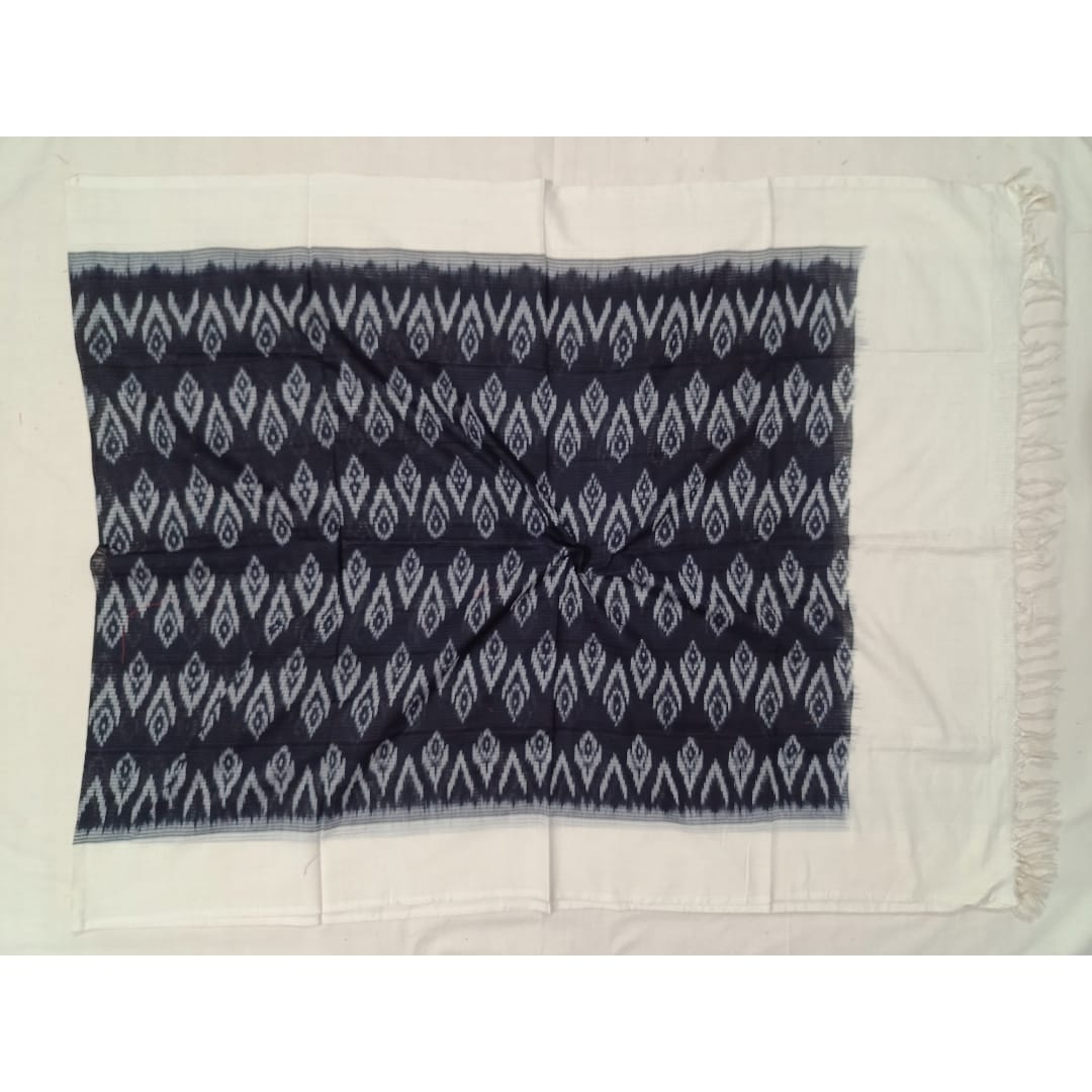 Pochampally Double ikkat cotton Dupattas | Double Weaving Handloom | Length 2.5 Meters - IKD00022