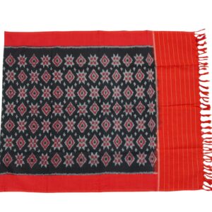 Pochampally Double ikkat cotton Dupattas | Double Weaving Handloom  | Length 2.5 Meters - IKD00025