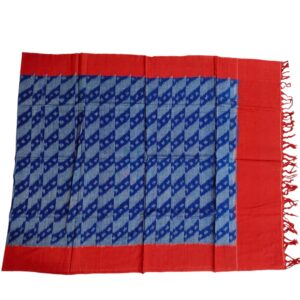 Pochampally Double ikkat cotton Dupattas | Double Weaving Handloom | Length 2.5 Meters - IKD00043