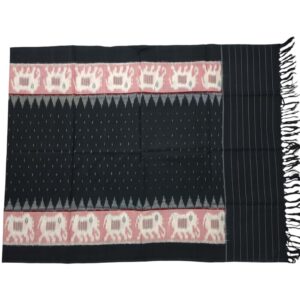 Pochampally Double ikkat cotton Dupattas | Double Weaving Handloom | Length 2.5 Meters - IKD00062