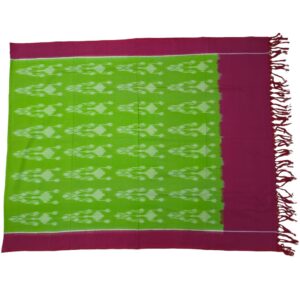 Pochampally Double ikkat cotton Dupattas | Double Weaving Handloom | Length 2.5 Meters - IKD00067