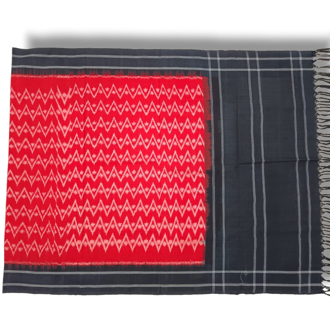 Pochampally Double ikkat cotton Dupattas | Double Weaving Handloom | Length 2.5 Meters - IKD00077