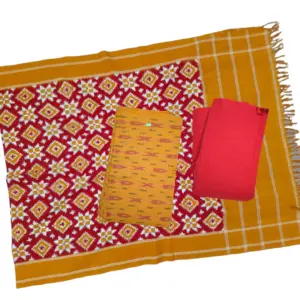Double Ikkat telia rumal dress materials, Pochampally Ikkat suits, telia rumal suits, Pochampally Ikkat handloom telia rumal salwar suits.